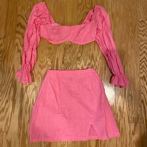 Bubble top and skirt set